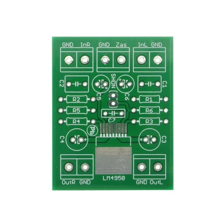 Miniaturowy, stereofoniczny wzmacniacz o mocy 2x3W, PCB do projektu AVT1712