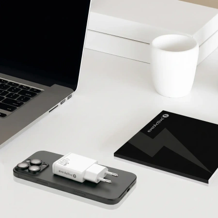 Ładowarka sieciowa GaN 45W 2x USB-C PD - super slim everActive SC-465Q
