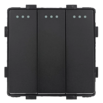 Moduł - Włącznik światła schodowy potrójny - czarny - Tawoia Glass