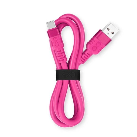 Kabel USB do USB-C 2m, eXc WHIPPY Pro 60W neon