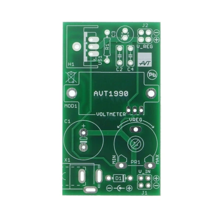 Regulowany zasilacz do płytek stykowych (nie zawiera płytki stykowej) - PCB do projektu AVT 1990