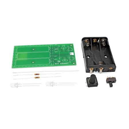 Latarka LED na baterie. Zestaw DIY do nauki lutowania AVT EDU627