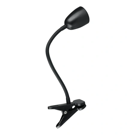 Lampka LED z klipsem czarna, 4 W, 320 lm, 4000 K, zasilanie 230V