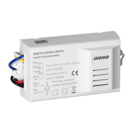 Bezprzewodowy 3-kanałowy sterownik oświetlenia z pilotem OR-GB-447