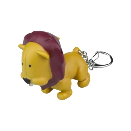 Latarka LED brelok z dźwiękiem – zwierzaki SAFARI: żyrafa, lew, nosorożec, zebra