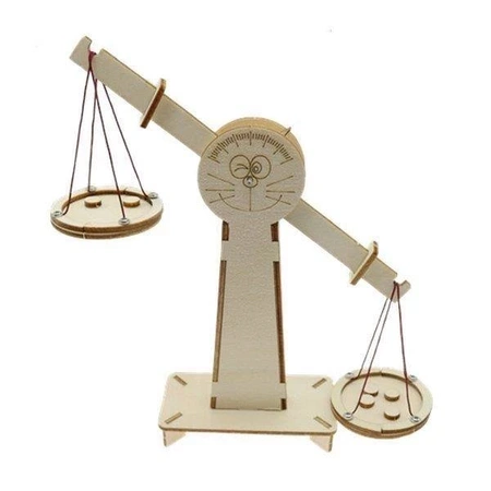 Waga szalkowa drewniana dla dzieci - DIY - równoważnia - zabawka edukacyjna