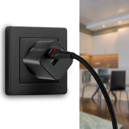 Kabel USB C-C 240W Power Delivery LED 2m – everActive CBB-2PDRS, szybkie ładowanie 5A/48V z RGB