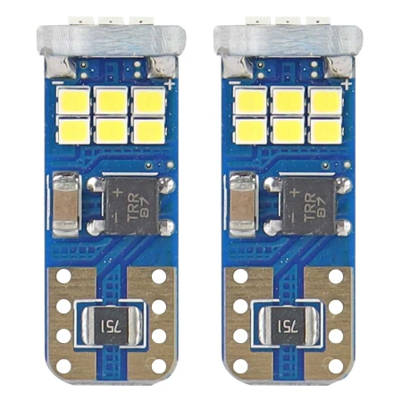 Żarówka samochodowa LED CANBUS T10e (W5W) 12V/24V, UltraBright, 2szt AMIO-01292