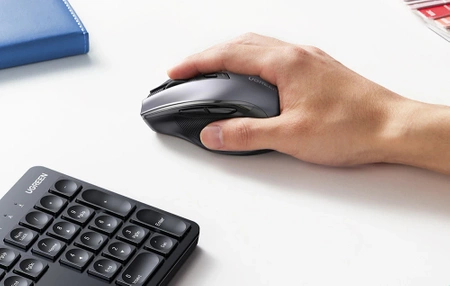 Zestaw bezprzewodowy: klawiatura i mysz ergonomiczna 2,4 GHz, 4000 DPI, UGREEN MK006