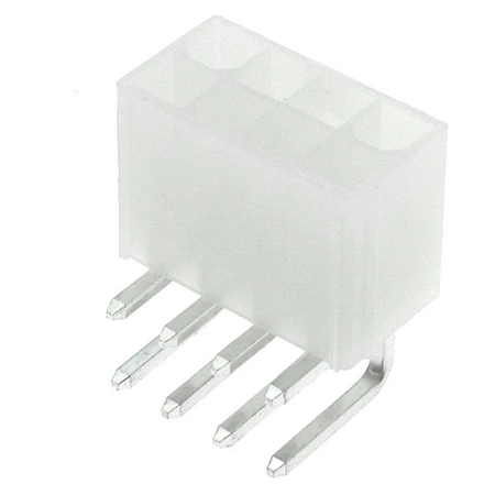 Wtyk ATX 8-stykowy męski kątowy do montażu na PCB, raster 4,20 mm, biały, KWM4505-08R