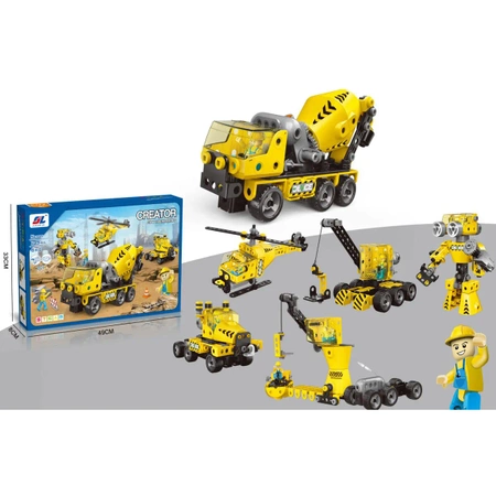 Klocki konstrukcyjne: Betoniarka 6w1, 193 elementów