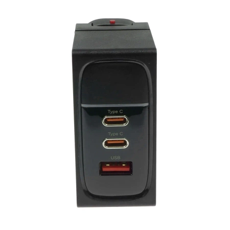 Ładowarka USB, 2xUSB-C, 1xUSB-A, ładowarka sieciowa, szybkie ładowanie 100W GaN FNIRSI