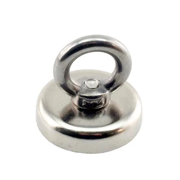 Magnes neodymowy okrągły 32mm z uchem, udźwig 25kg