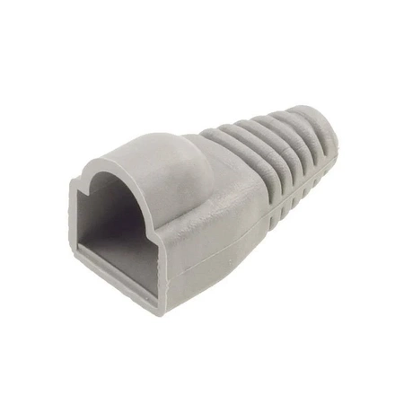 Osłona wtyku RJ45 8P8C Ethernet, szara, do przewodu sieciowego