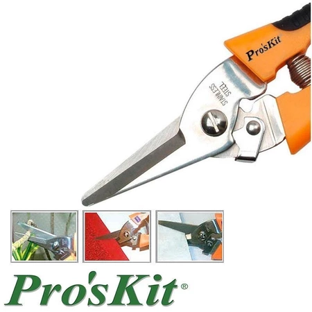 Nożyce 200mm, uniwersalne ze stali nierdzewnej, Proskit 8PK-SR007