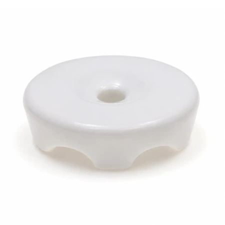 Uchwyt kabla ceramiczny biały 33×18 mm na 2 przewody - Ceramic Classic Loft