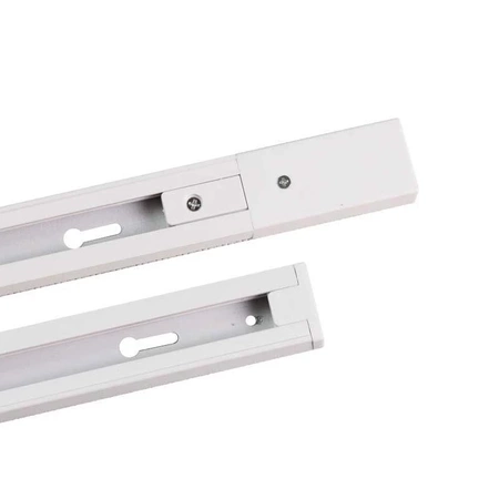 Zestaw oświetlenia szynowego: 4 reflektory LED 15W, 2m szyny + akcesoria, biały