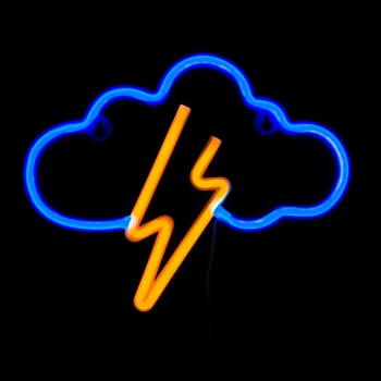 Neon LED "chmurka", dekoracja LED 29x23cm zasilanie z baterii lub USB