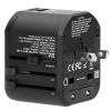 Adapter podróżny Virone TA6 Go World USB - Adapter turystyczny do gniazdek USA UK EU AUS 2×USB 2,4A czarny