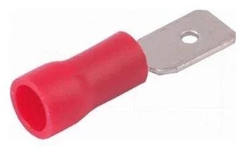 Konektor płaski 4.8mm męski izolowany, 0.5mm, 0.5-1.5mm, SGE