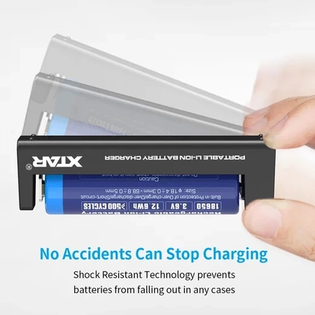Ładowarka akumulatorów Li-Ion 18650 i innych, Xtar MC1, złącze USB-C