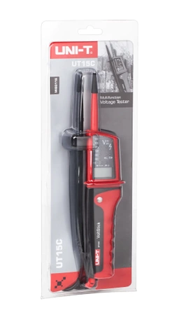 Tester napięć DC / AC, szybka detekcja fazy / zera, max 400Hz, diody LED + LCD, Uni-T UT-15C