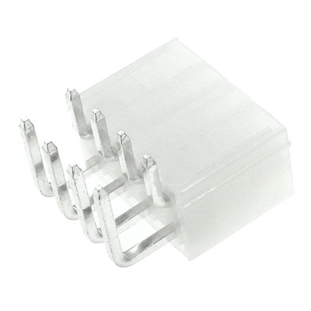 Wtyk ATX 8-stykowy męski kątowy do montażu na PCB, raster 4,20 mm, biały, KWM4505-08R