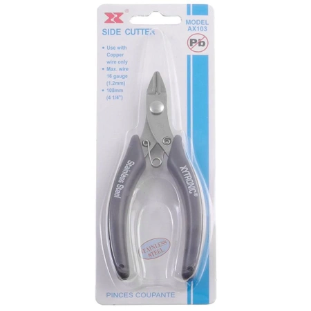 Cążki boczne tnące Cu 1.2mm, 120mm, profesjonalne, Xytronic AX103
