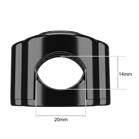 Uchwyt kabla plastikowy 42×32 mm natynkowy czarny - Retro PRL
