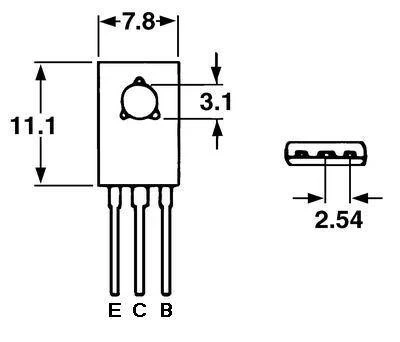 BF472 - tranzystor bipolarny PNP, 300 V, 30 mA, 2 W, TO-126