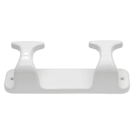 Ceramiczny wieszak ścienny podwójny biały 230x55x70mm Ceramic Loft