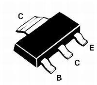 BCP56 - tranzystor bipolarny NPN, 80 V, 1 A, 1,5 W, SOT-223