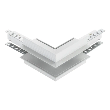 Łącznik kątowy do szyny magnetycznej zewnętrzny podtynkowy biały M-LINE