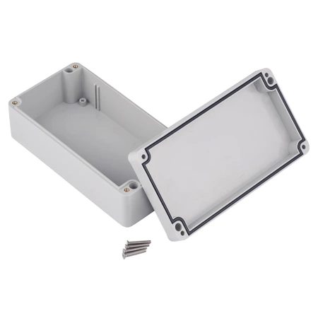 Obudowa 158x82, h=55mm, jasna, uszczelka zalewana + tuleje mosiężne ABS, Z58