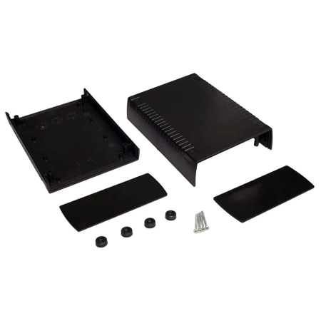 Obudowa uniwersalna z panelem do elektroniki 136 × 185,5 × 60 mm ABS czarny KRADEX Z112