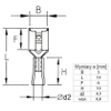 Konektor płaski żeński izolowany 4.8mm 0.8mm 1.5-2.5mm² - końcówka kablowa SGE