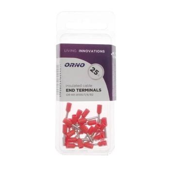 Tulejka kablowa izolowana 1mm² 8mm - końcówka tulejkowa miedziana, blister 25szt