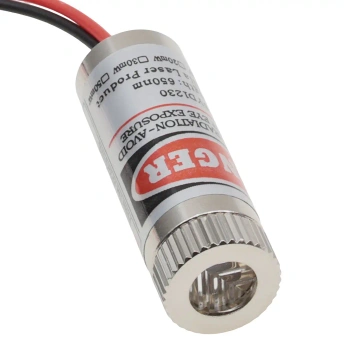 Moduł laserowy 650nm 5mW 3-6VDC wiązka krzyżyk (+), kolor czerwony