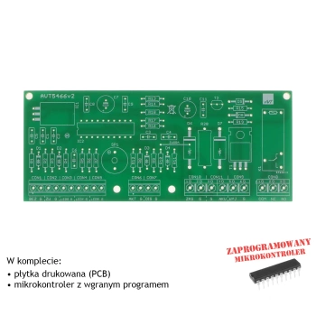 Centralka alarmowa z 2 liniami dozorującymi - PCB i mikroprocesor do projektu AVT 5466