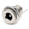 Gniazdo zasilania DC 2,5/5,5 mm do obudowy, metalowe (nakrętka)