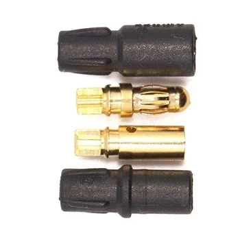 Wtyki GOLD 3.5mm - AMASS z osłonką - para - konektory Gold - czarny