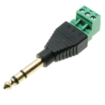 Wtyk jack 6.3 stereo, 3 pin ze złączem ARK