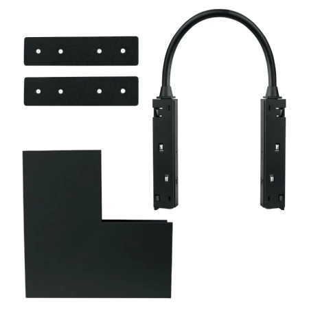 Łącznik kątowy do szyny magnetycznej pionowy natynkowy czarny M-LINE