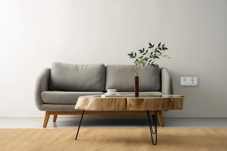 Włącznik światła krzyżowy ceramiczny, kwadratowy z ramką, podtynkowy biały Ceramic Loft