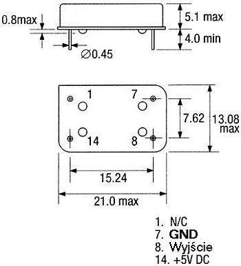 Generator kwarcowy 8MHz