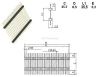 Listwa kołkowa goldpin 2x40 pin, raster 2,54 mm, prosta, wysokość 45 mm