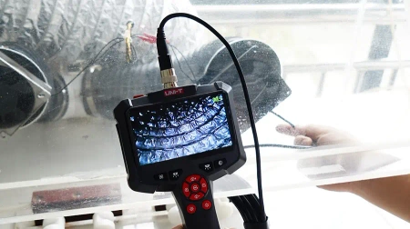 Ręczny endoskop przemysłowy z kamerą, ekranem 4.3″ i sondą IP67, Kamera inspekcyjna Uni-T UT665P