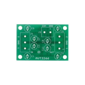 Miniaturowy przedwzmacniacz audio stereo z TL082 - dwukanałowy - PCB do projektu AVT 3266