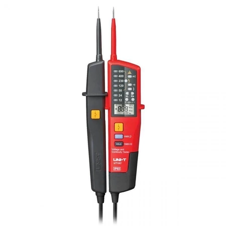 Tester napięcia Uni-T UT-18C, do 690 V AC/DC, wyświetlacz LCD, test RCD, detekcja fazy, IP65
