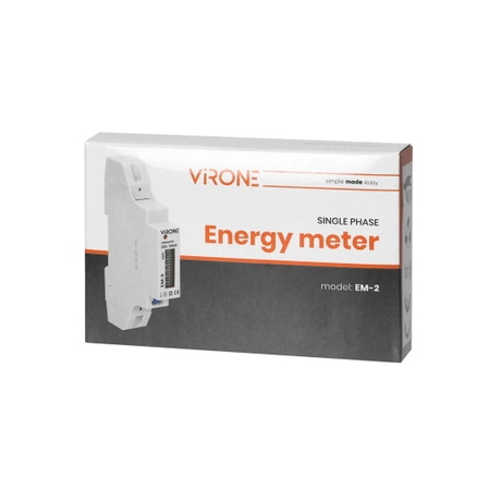 Licznik energii 1-fazowy, 40 A, na szynę DIN, Virone EM-2